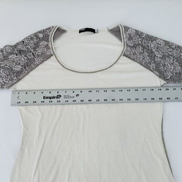 Fox Head Shirt Women XL XLarge White Gray Lace Long Sleeve Racing Travel Casual - Picture 11 of 16